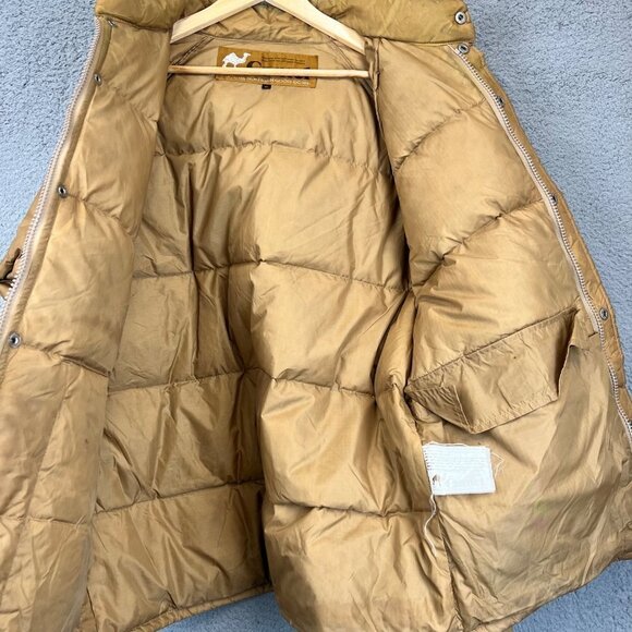 VINTAGE CAMEL Jacket GOOSE‎ Down XL Puffer Winter Coat - Picture 6 of 11